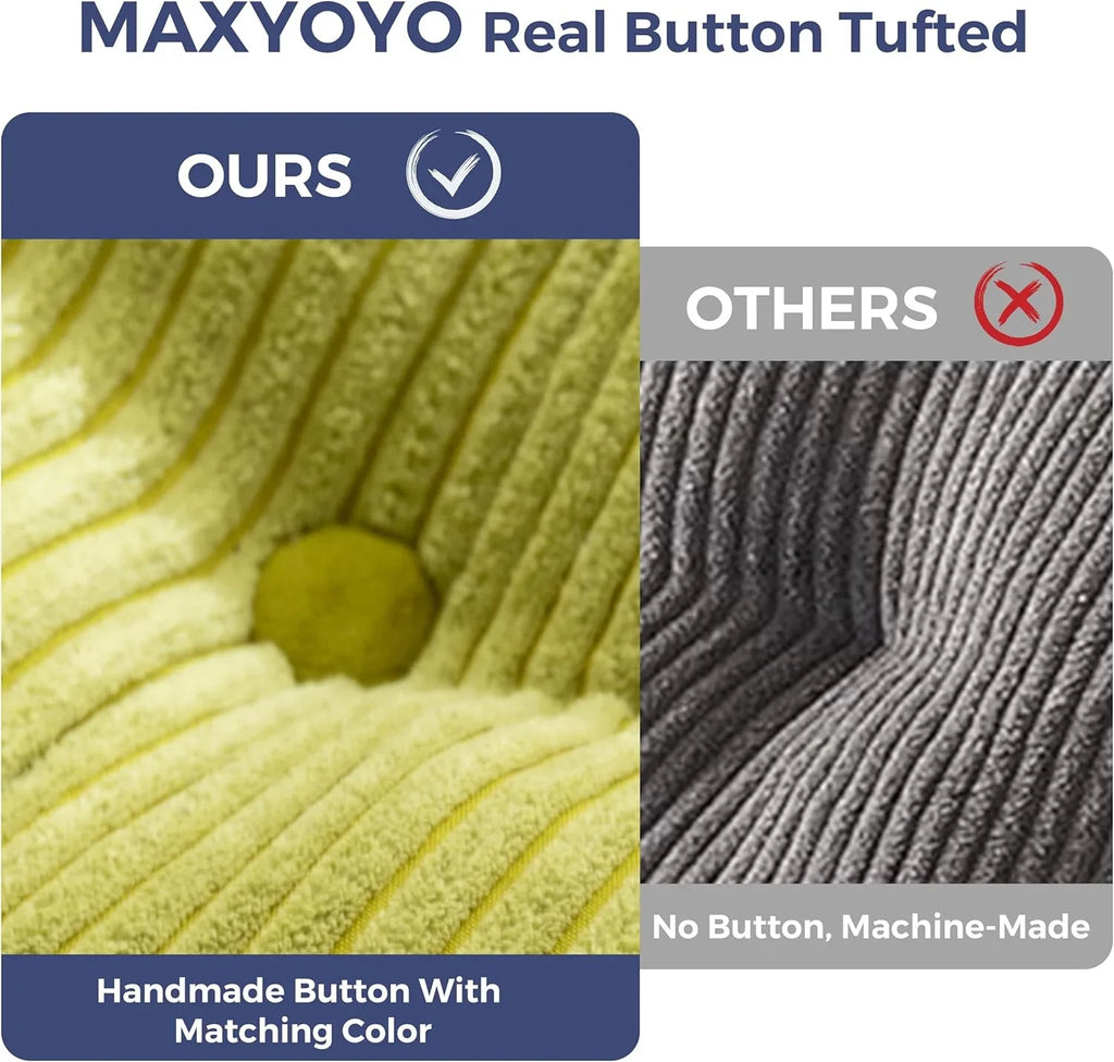 MAXYOYO Folding Sofa Bed Convertible Sleeper Chair with Pillow Foldable Mattress with Back Support