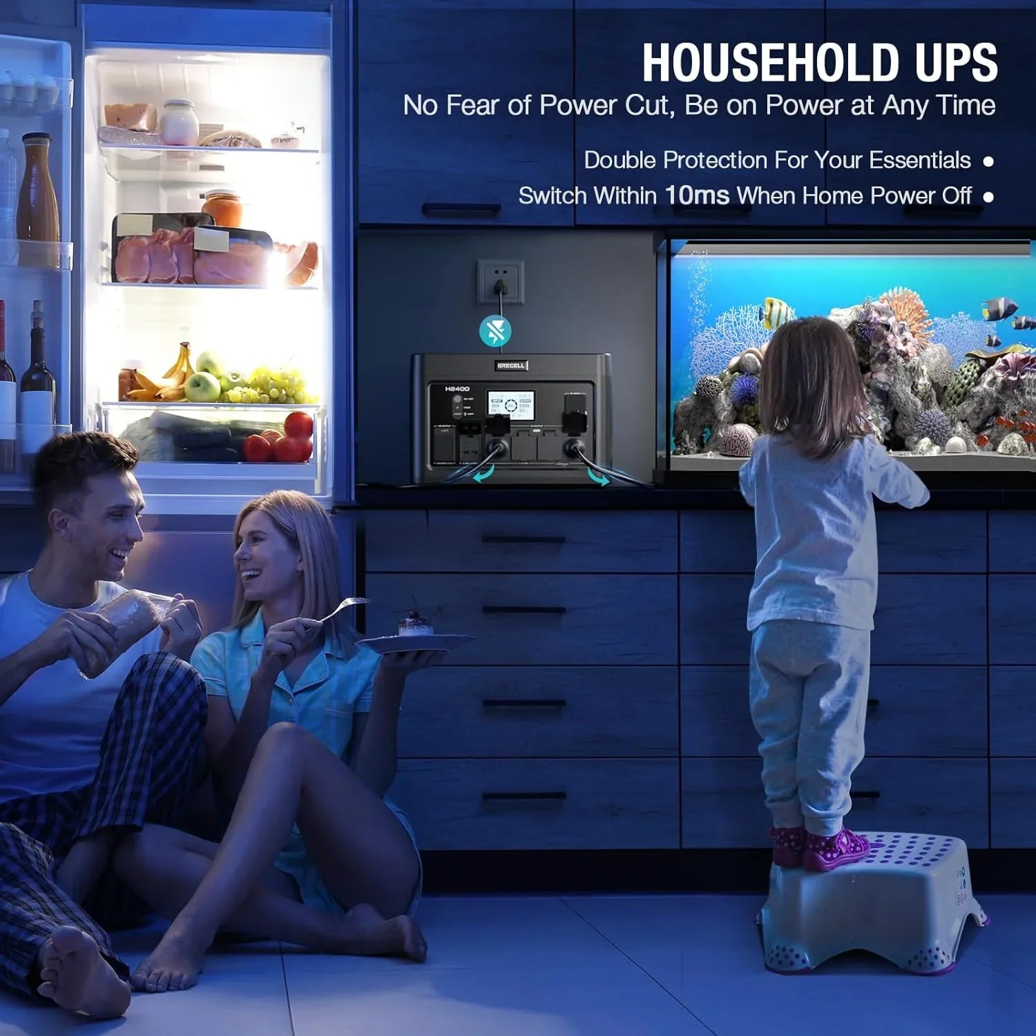 Portable Power Station 300W (Peak 600W) 230.88Wh Solar Generator 60W USB-C PD Output