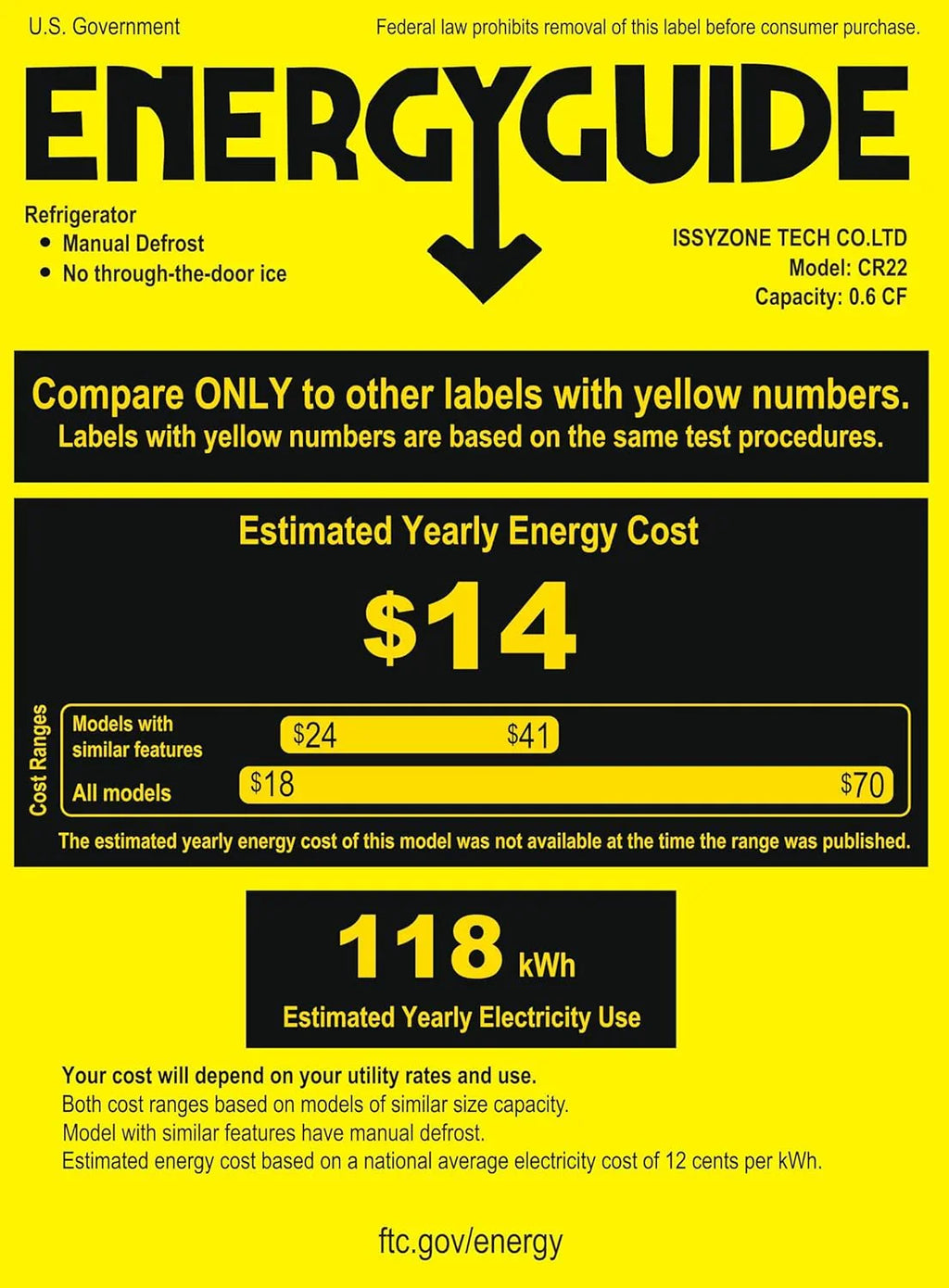 BougeRV 12 Volt Refrigerator 12V Car Fridge 23 Quart Portable Freezer Compressor Cooler