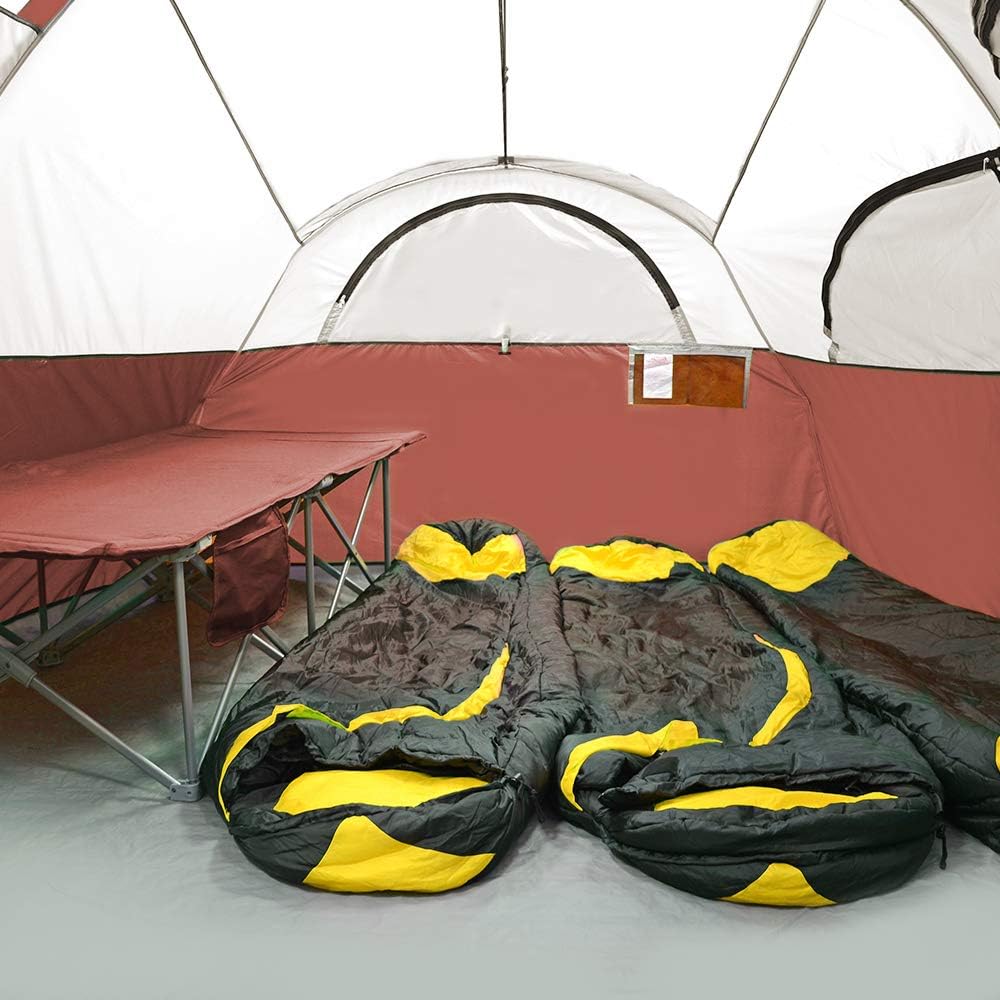 CAMPROS CP Tent 12-Person-Camping-Tents 3 Room Family Tents Waterproof Family Tent
