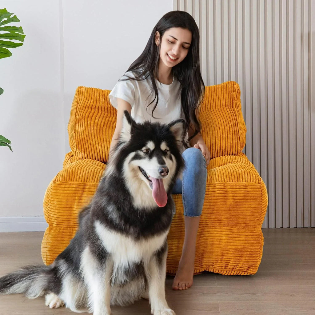 MAXYOYO Folding Sofa Bed Convertible Sleeper Chair with Pillow Foldable Mattress with Back Support