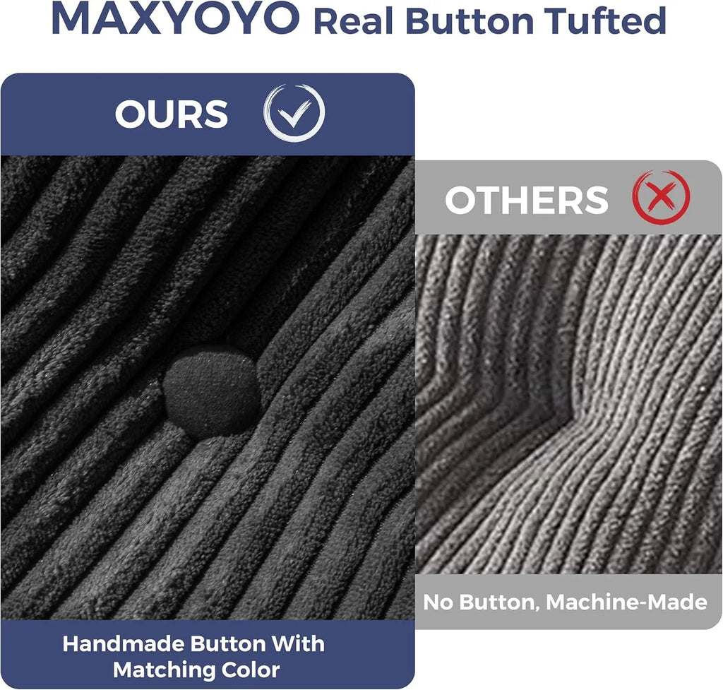 MAXYOYO Folding Sofa Bed Convertible Sleeper Chair with Pillow Foldable Mattress with Back Support