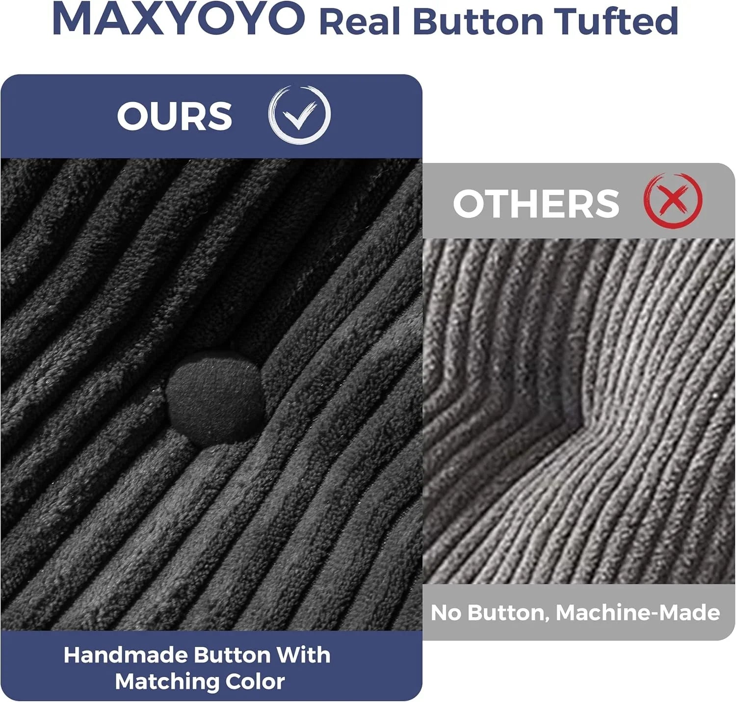 MAXYOYO Folding Sofa Bed Convertible Sleeper Chair with Pillow Foldable Mattress with Back Support