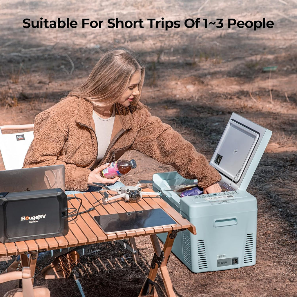 BougeRV 12 Volt Refrigerator 12V Car Fridge 23 Quart Portable Freezer Compressor Cooler