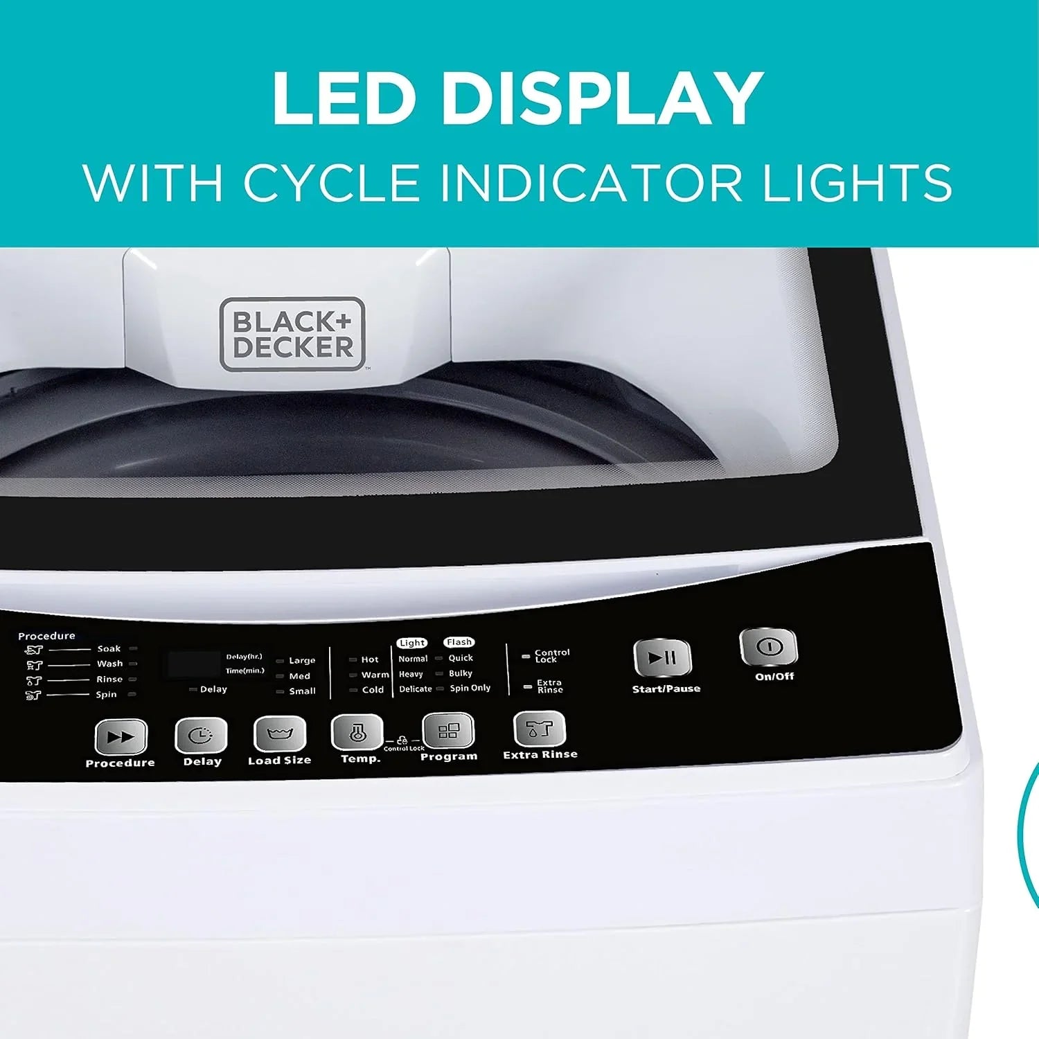 Portable Washer 6.6 lb. Capacity Washing Machine for Homes & Apartments 5 Wash Cycles