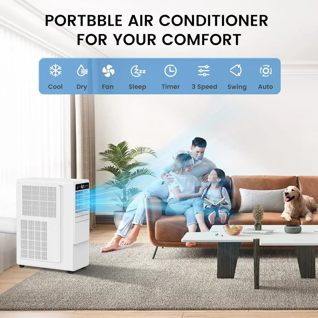 12000 BTU Portable Air Conditioners for Room up to 500 sq.ft Free Standing Quiet Portable AC Unit