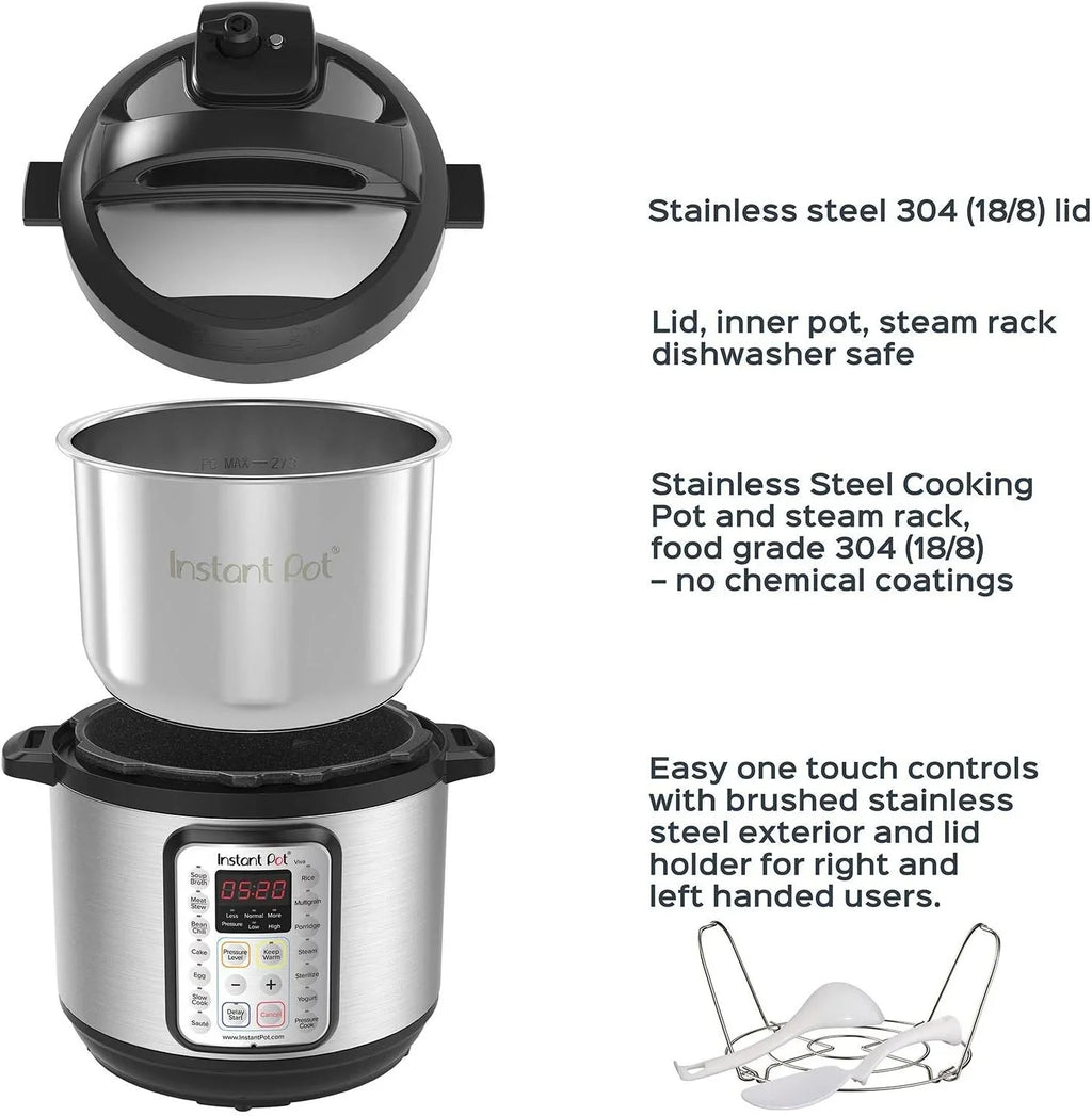 9-in-1 Multicooker Pressure Cooker Slow Cook Rice Maker Steamer Sauté Yogurt Warmer Sterilizer
