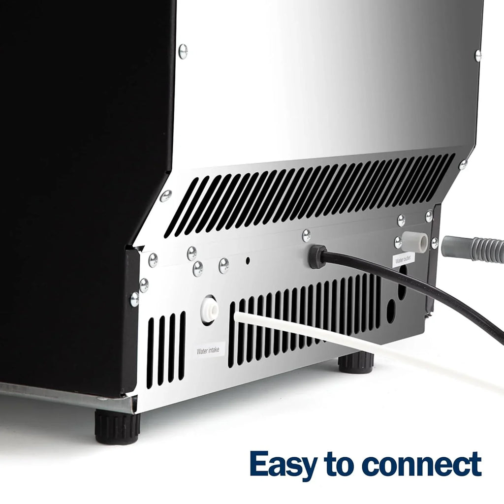 EUHOMY Commercial Ice Maker Machine 100lbs/24H Stainless Steel Under Counter ice Machine