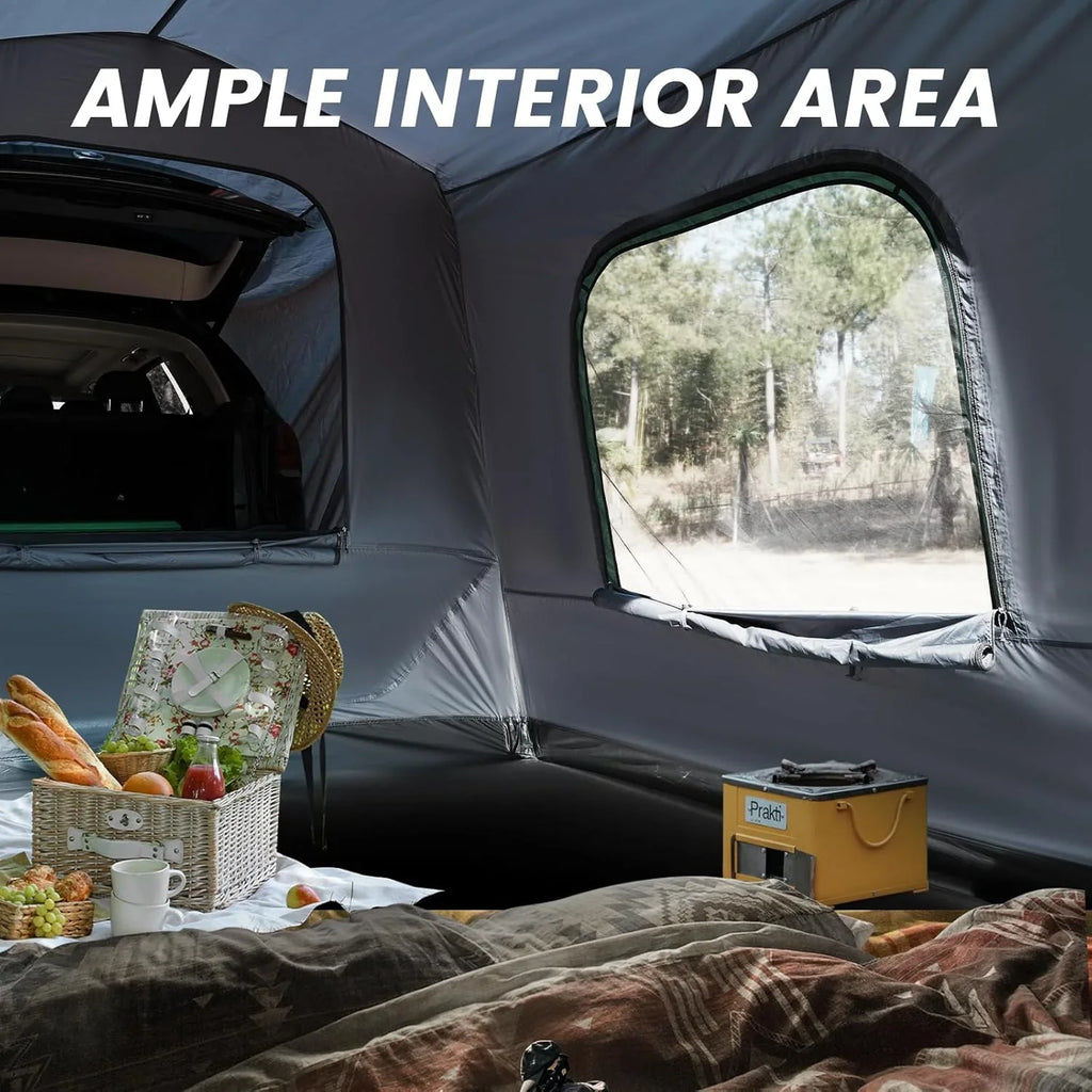 SUV Tent 5-9 Person Rectangle Car Tent for Family Waterproof Windproof for Car Camping Tents