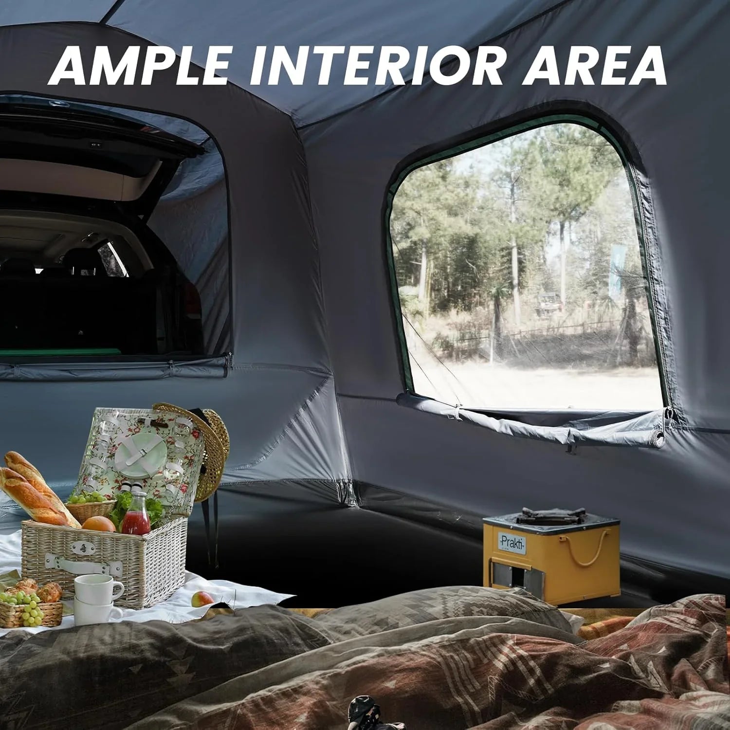 SUV Tent 5-9 Person Rectangle Car Tent for Family Waterproof Windproof for Car Camping Tents