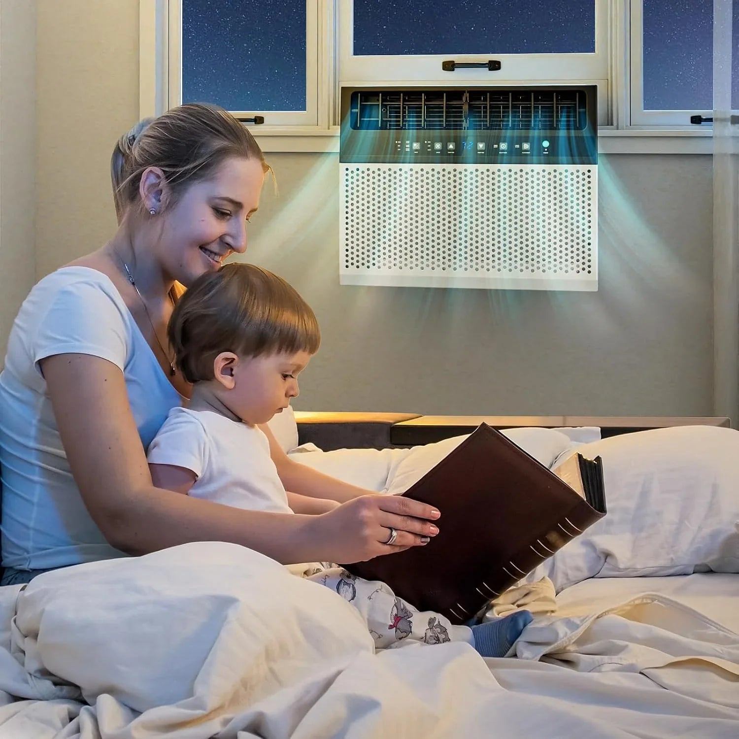 Antarctic Star 12,000 BTU U-Shaped Window Air Conditioner Unit Cools up to 550 Sq.Ft. with 6 Modes