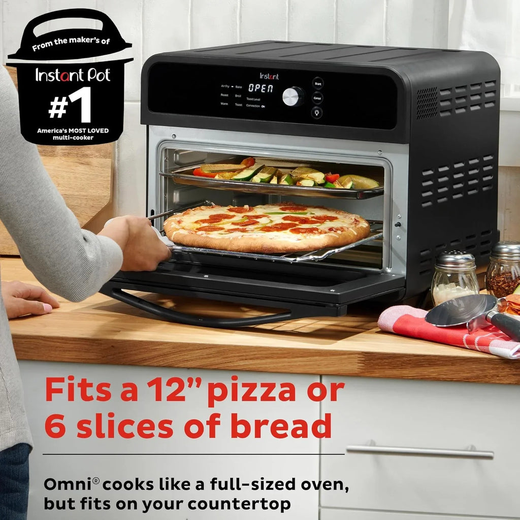 Instant Pot Omni Plus 19QT/18L Toaster Oven Air Fryer 10-in-1 Functions Fits 12" Pizza Crisp Broil