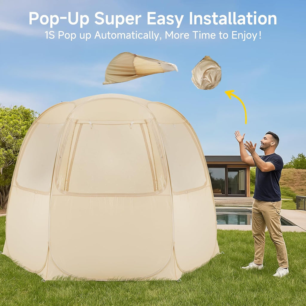 Alvantor Screen House Gazebo Pop Up Igloo Screened Canopy Tent with Mosquito Netting Sides