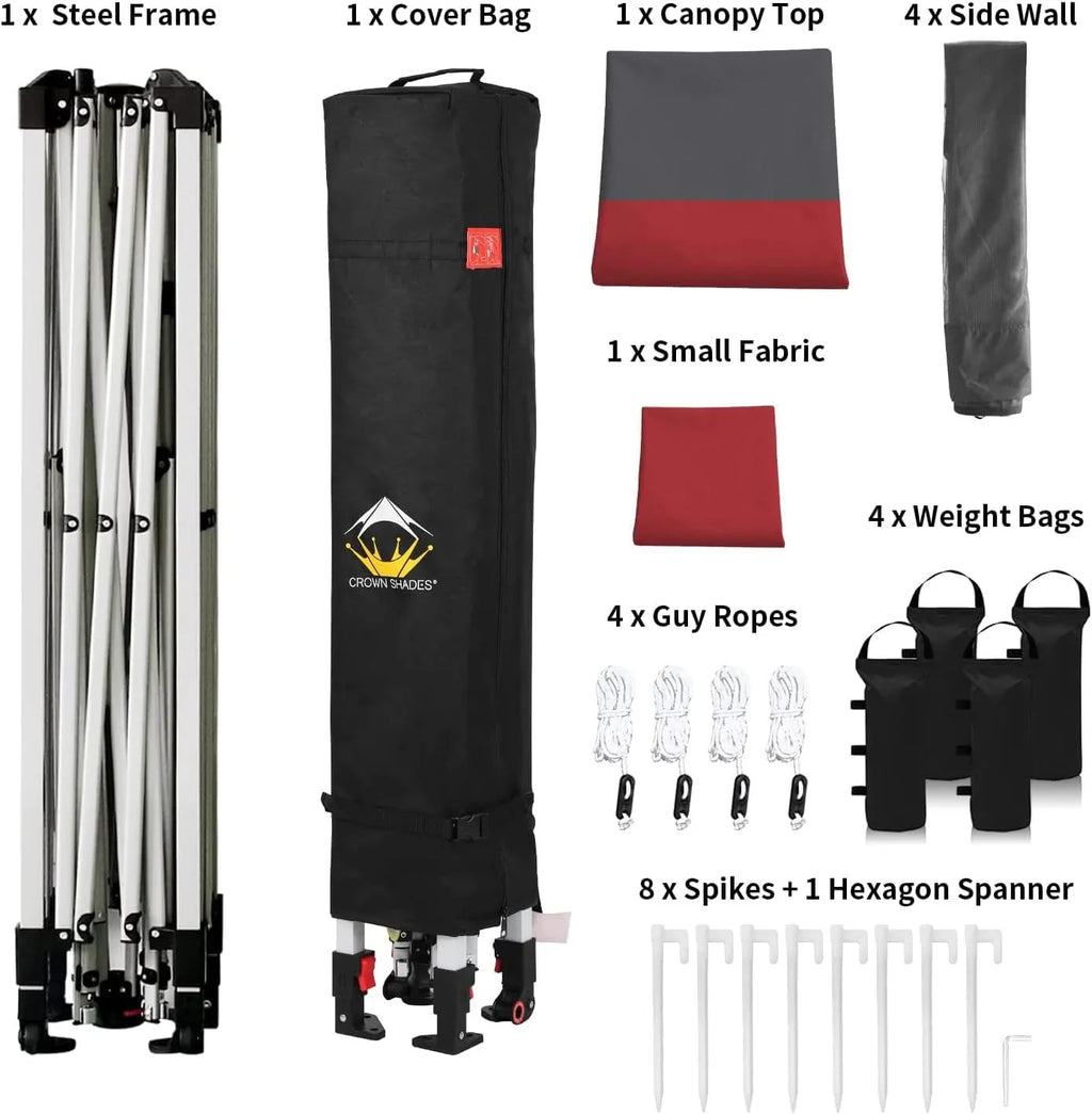 CROWN SHADES 13x13 Pop Up Gazebo Canopy Tent Gazebos on Clearance Outdoor Gazebo
