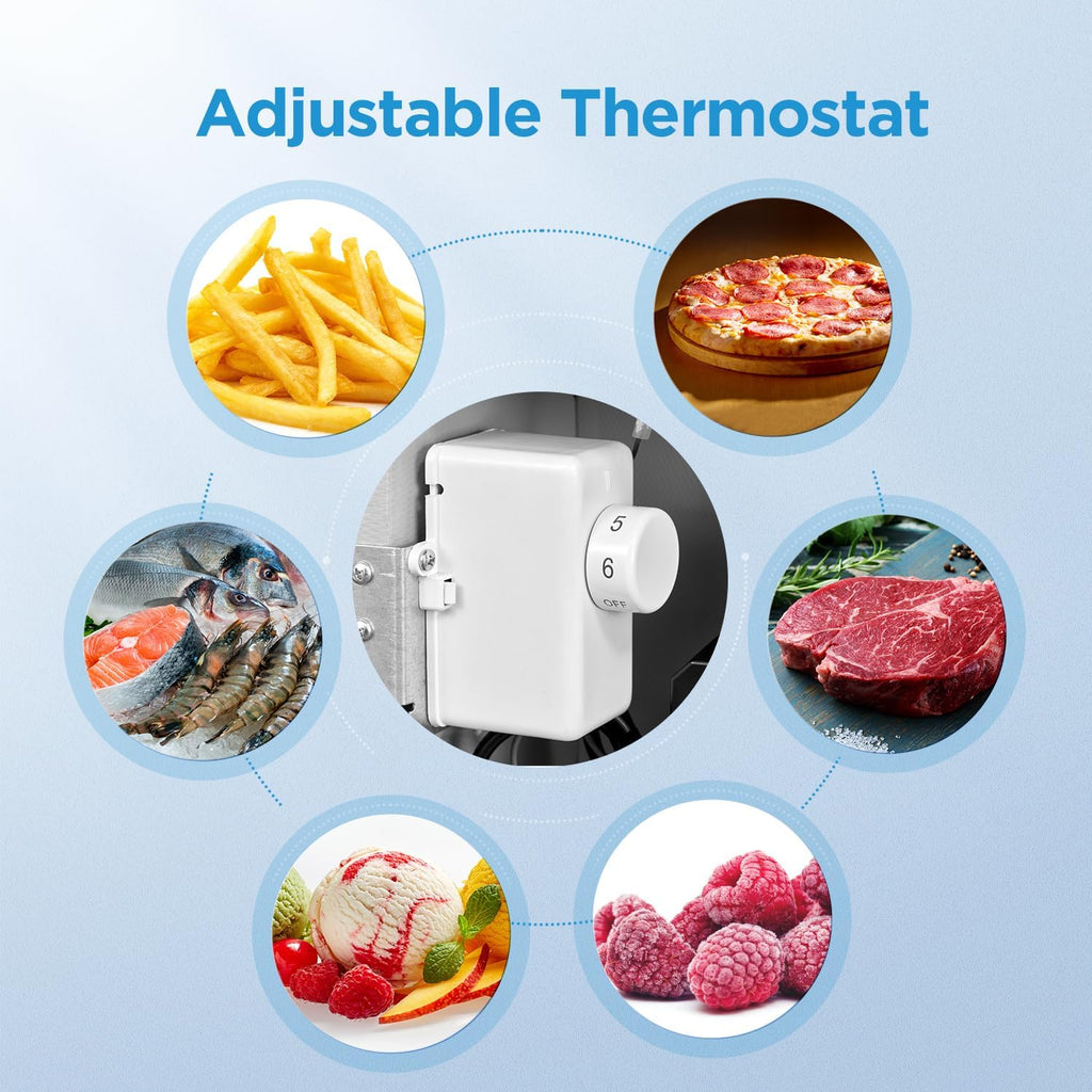 Upright Freezer Large Black 3.0 Cubic Feet