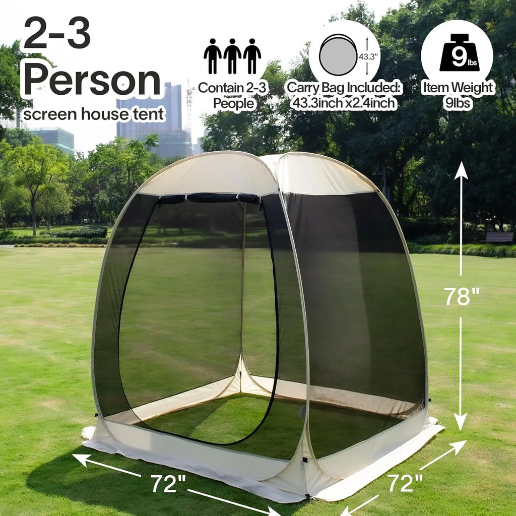 Alvantor Screen House Gazebo Pop Up Igloo Screened Canopy Tent with Mosquito Netting Sides