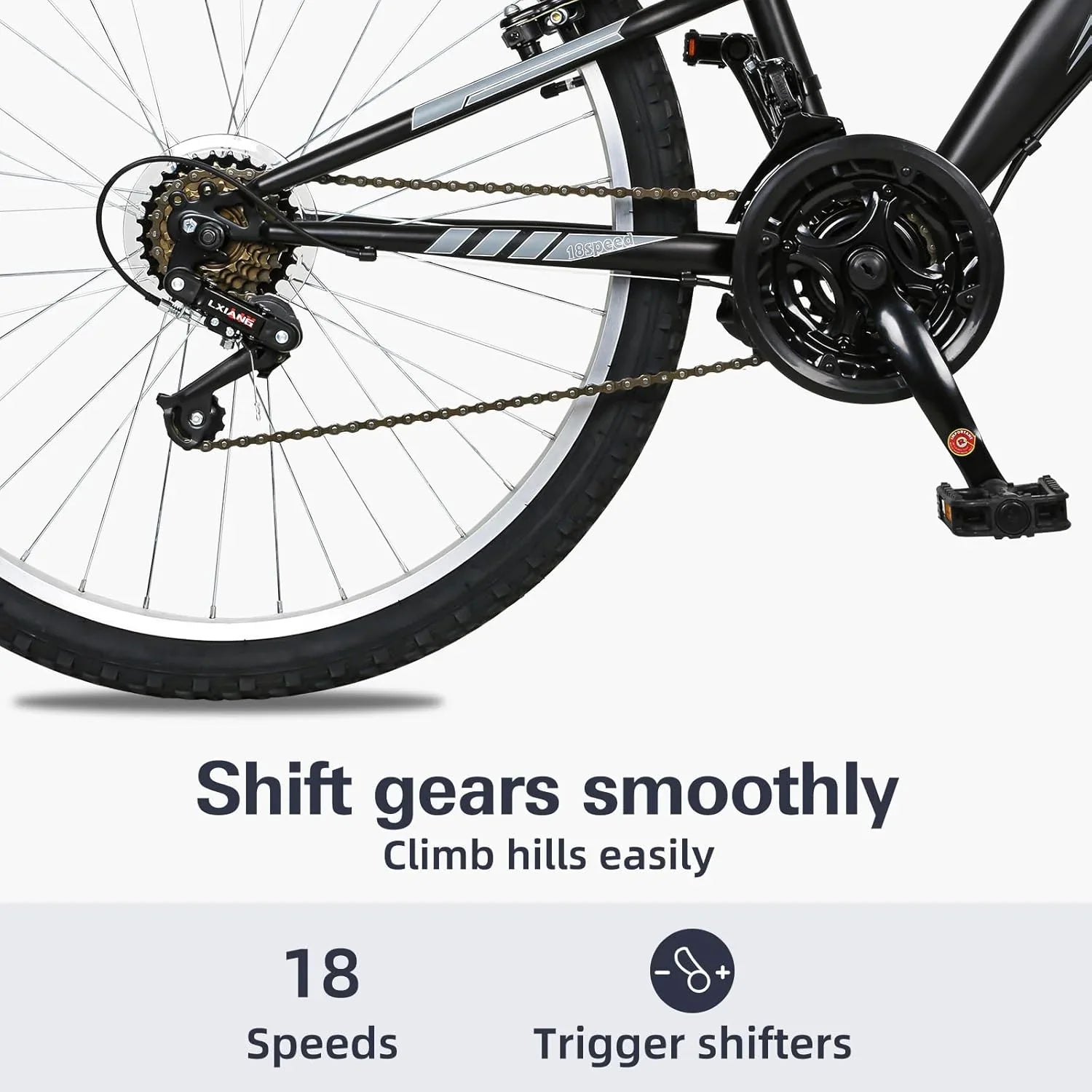 WEIZE Mountain Bike 26 27.5 inch Outdoor Hybrid Bikes 18-Speed High-Carbon Steel Full Suspension