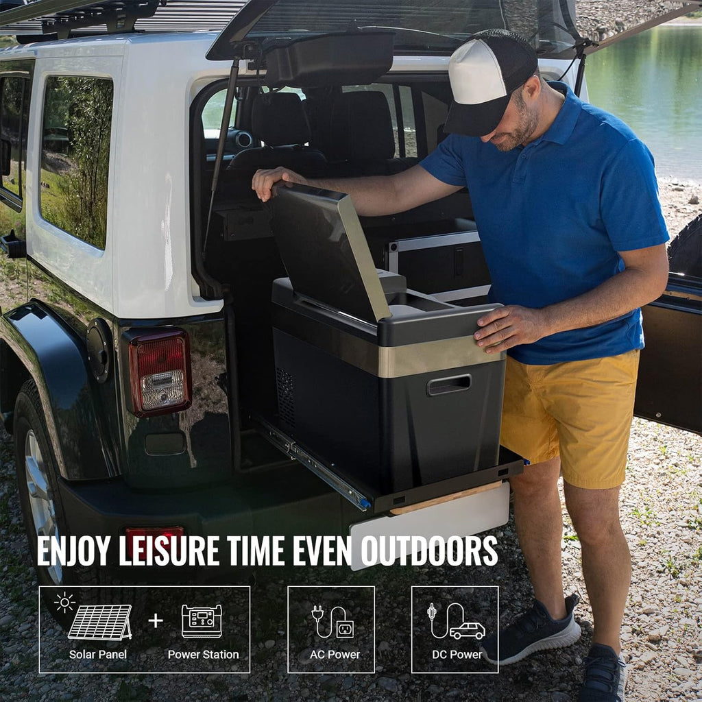 BougeRV 12 Volt Refrigerator 12V Car Fridge 23 Quart Portable Freezer Compressor Cooler