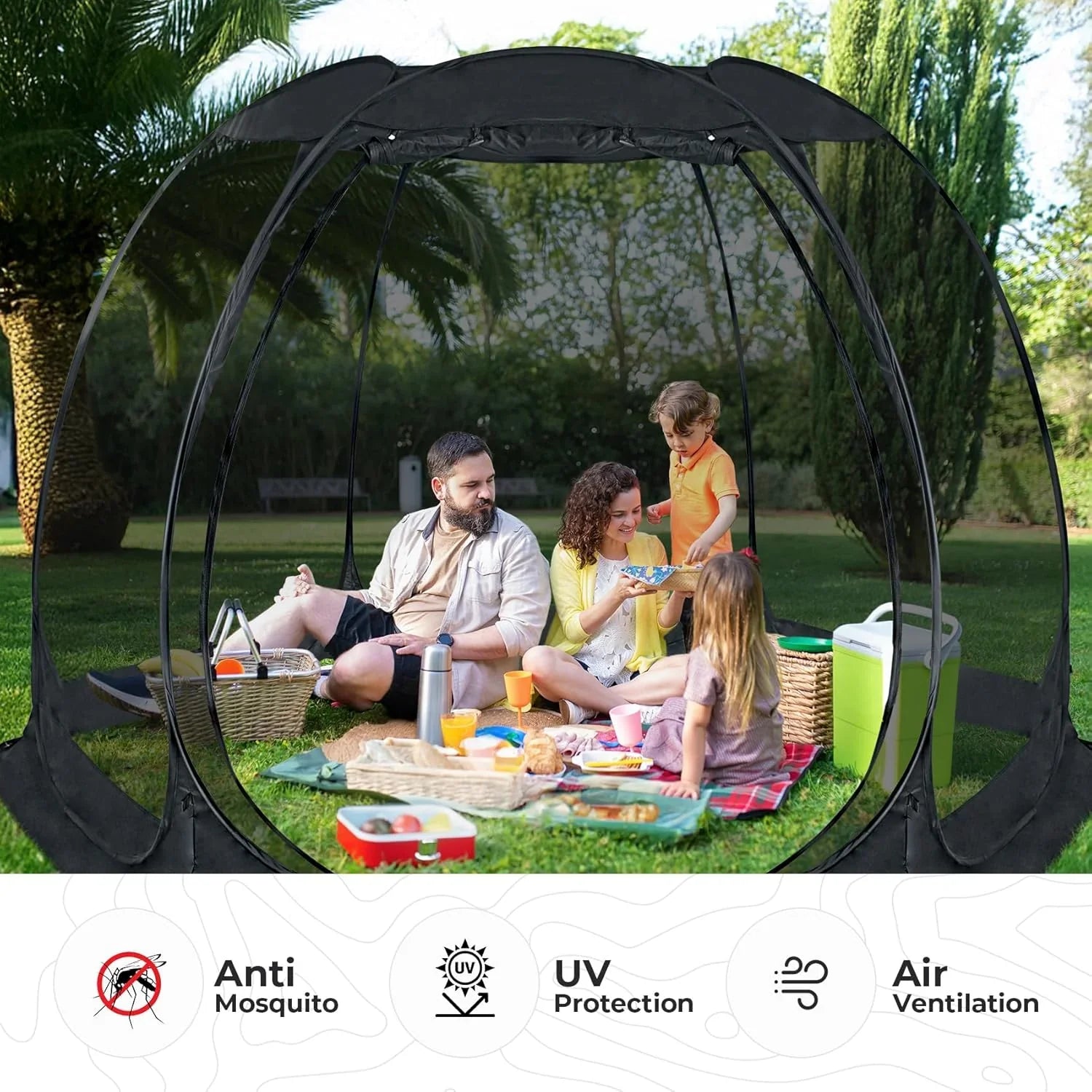 Alvantor Screen House Gazebo Pop Up Igloo Screened Canopy Tent with Mosquito Netting Sides