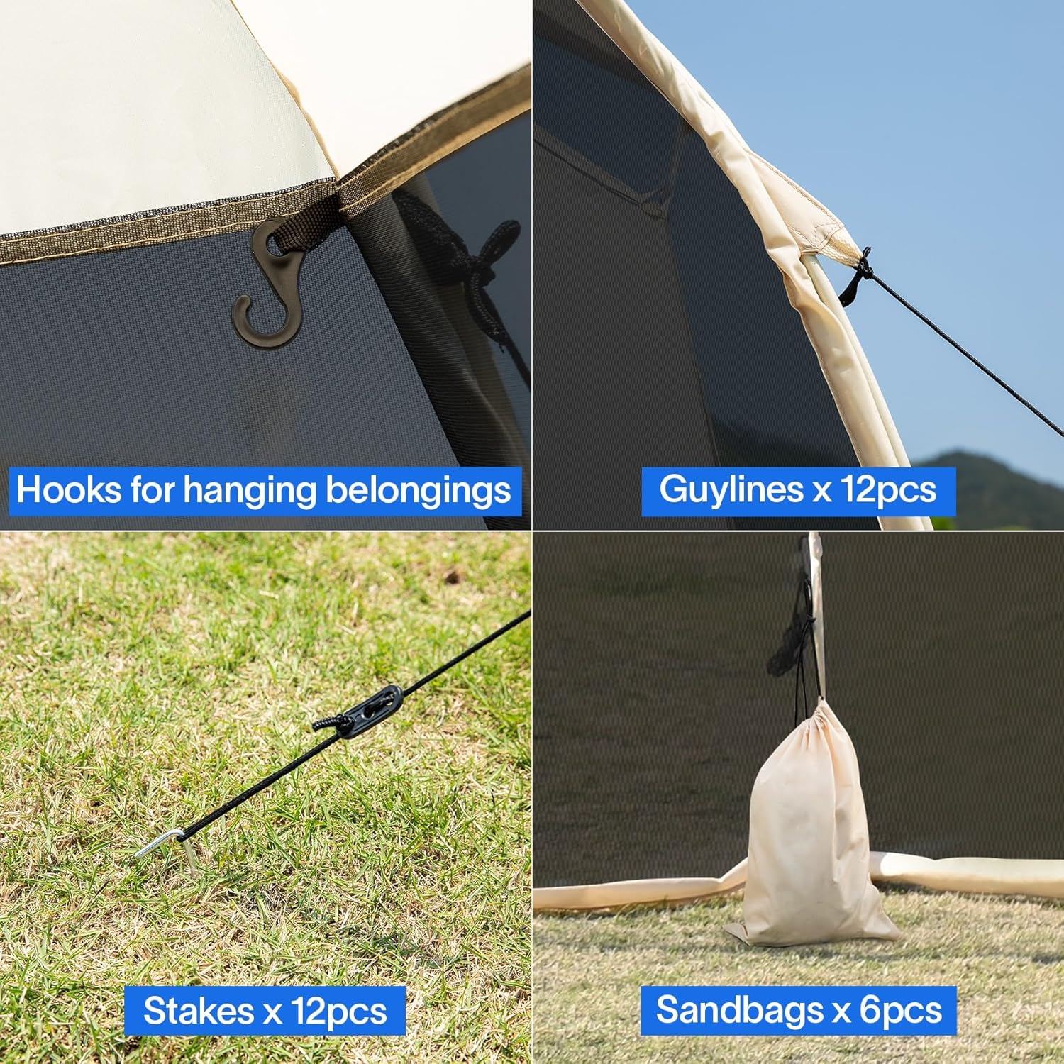 Alvantor Screen House Gazebo Pop Up Igloo Screened Canopy Tent with Mosquito Netting Sides