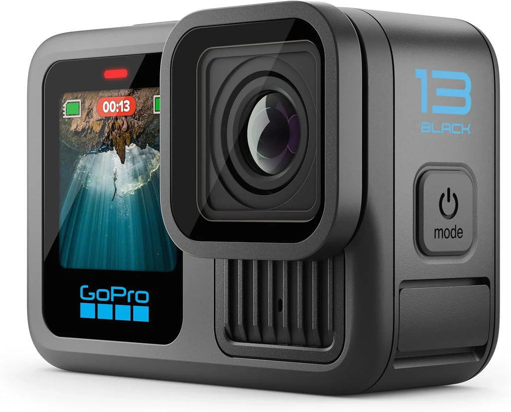 Black Waterproof Action Camera with 5.3K60 Video 27MP Photo Compatability HB-Series Lenses