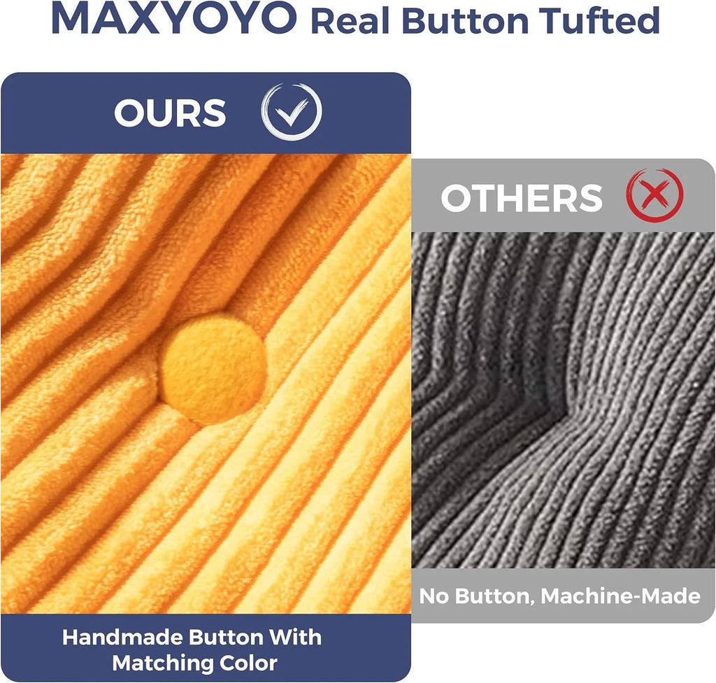 MAXYOYO Folding Sofa Bed Convertible Sleeper Chair with Pillow Foldable Mattress with Back Support