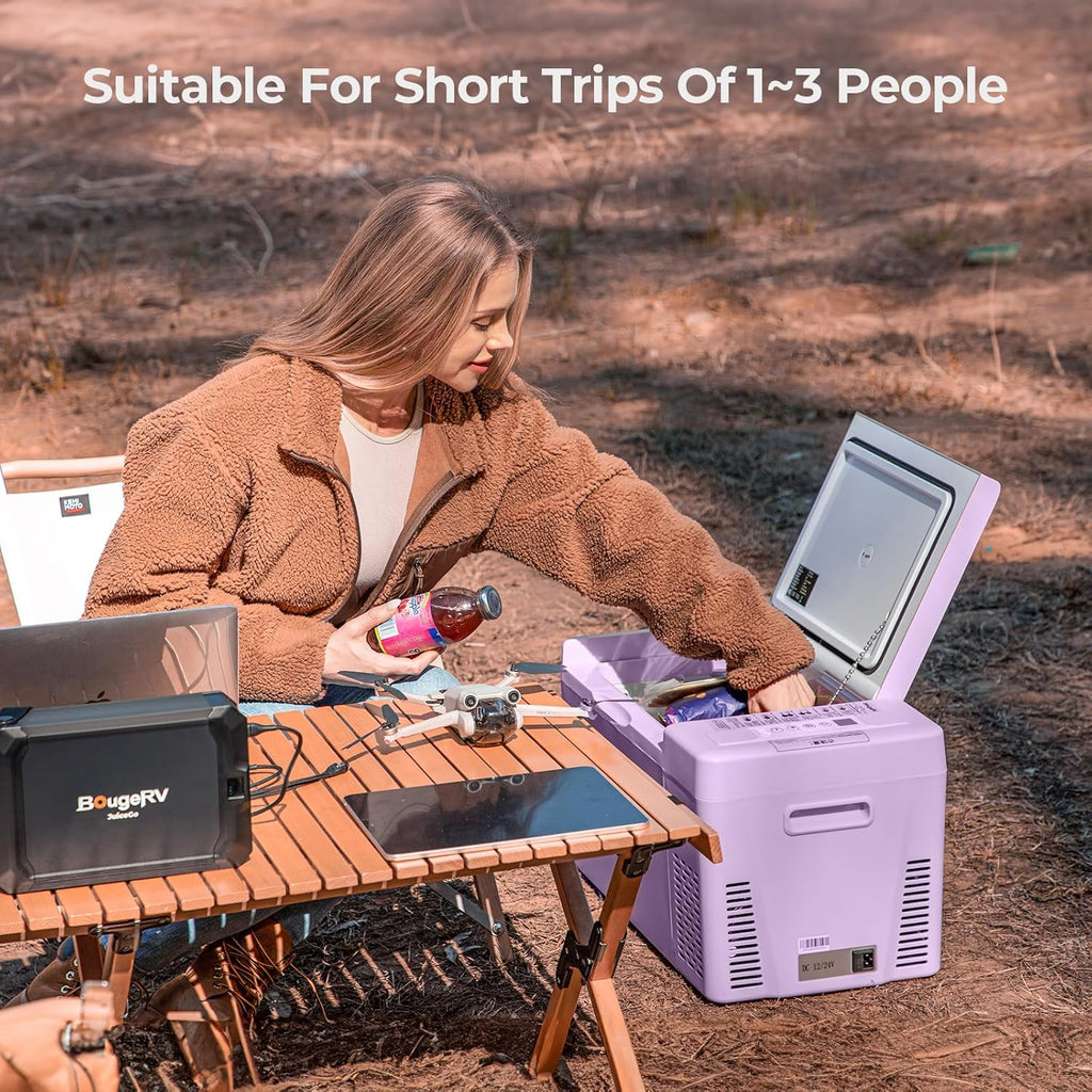 BougeRV 12 Volt Refrigerator 12V Car Fridge 23 Quart Portable Freezer Compressor Cooler
