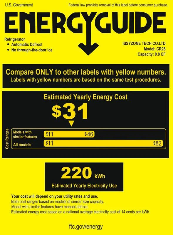 BougeRV 12 Volt Refrigerator 12V Car Fridge 23 Quart Portable Freezer Compressor Cooler