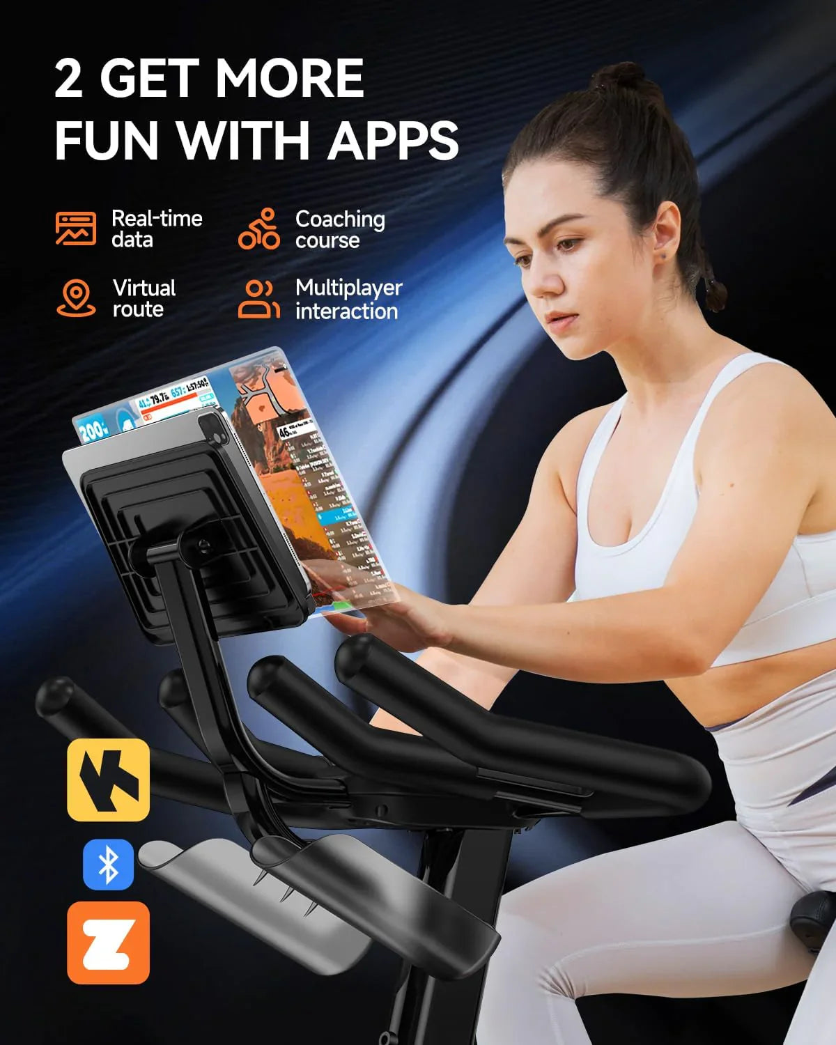 pooboo Exercise Bike Adjustable Magnetic/Brake Pad Resistance Silent Belt Drive Cycling Bike