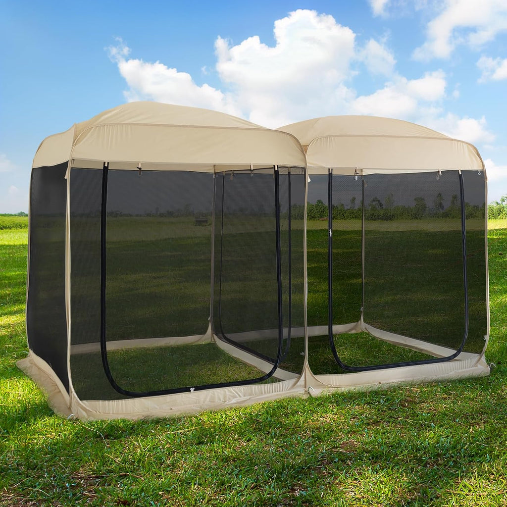 Alvantor Screen House Gazebo Pop Up Igloo Screened Canopy Tent with Mosquito Netting Sides