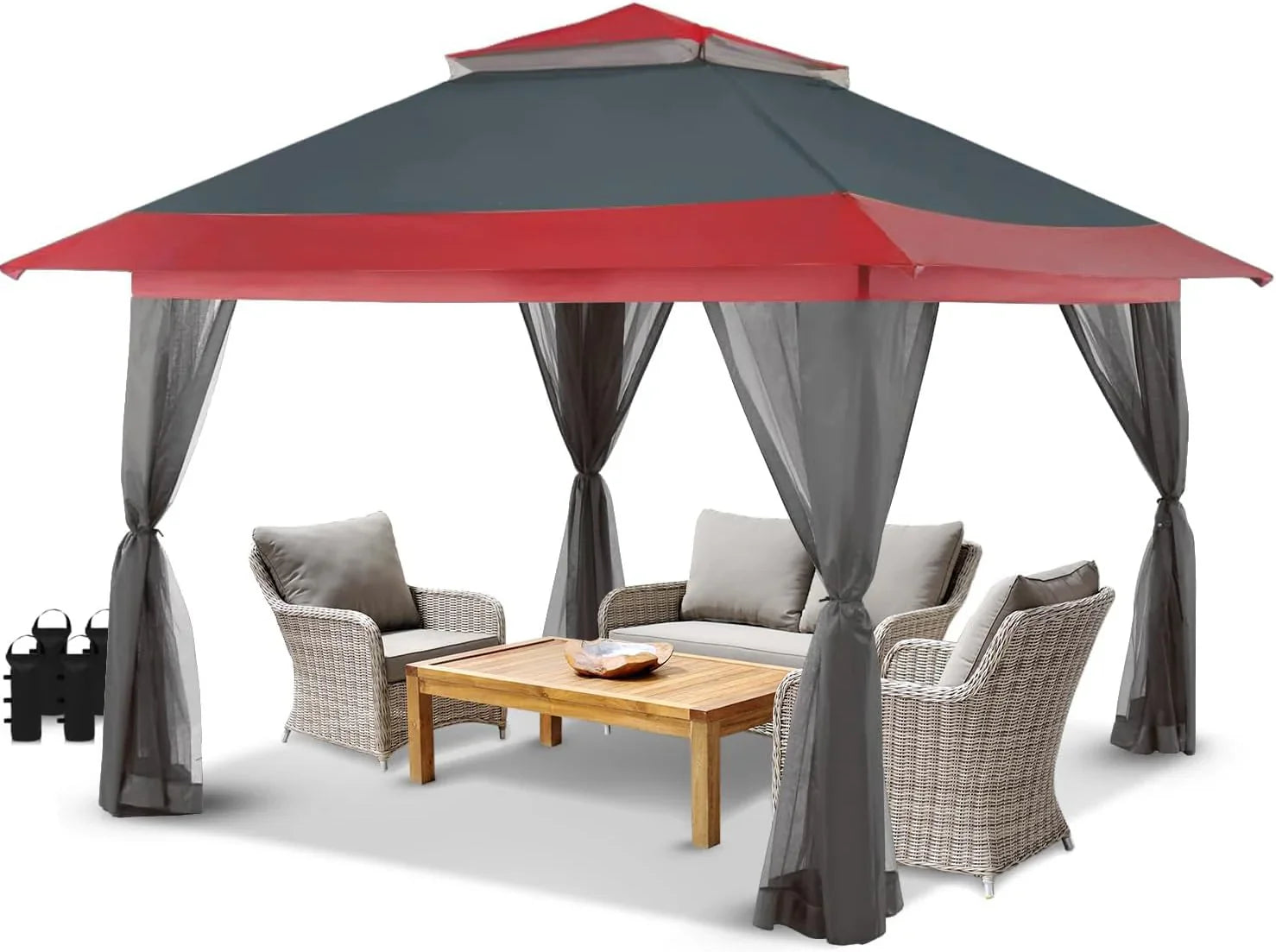 CROWN SHADES 13x13 Pop Up Gazebo Canopy Tent Gazebos on Clearance Outdoor Gazebo