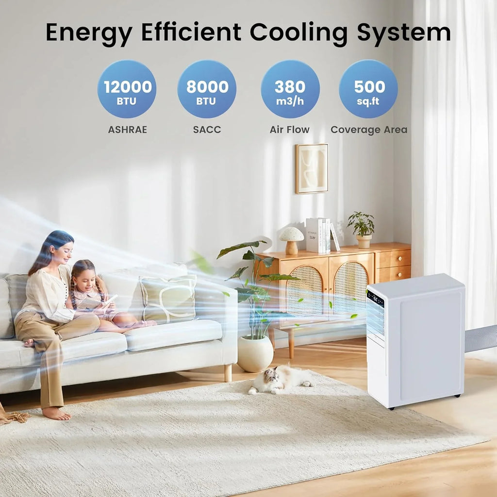 12000 BTU Portable Air Conditioners for Room up to 500 sq.ft Free Standing Quiet Portable AC Unit