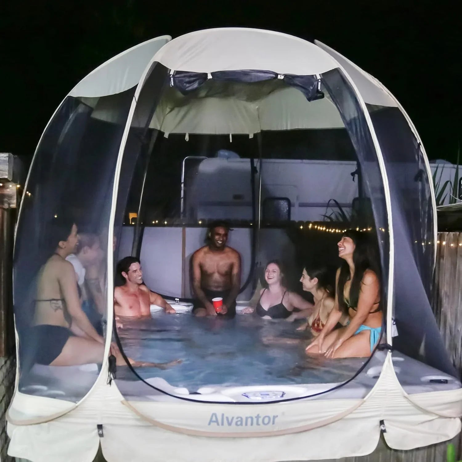 Alvantor Screen House Gazebo Pop Up Igloo Screened Canopy Tent with Mosquito Netting Sides