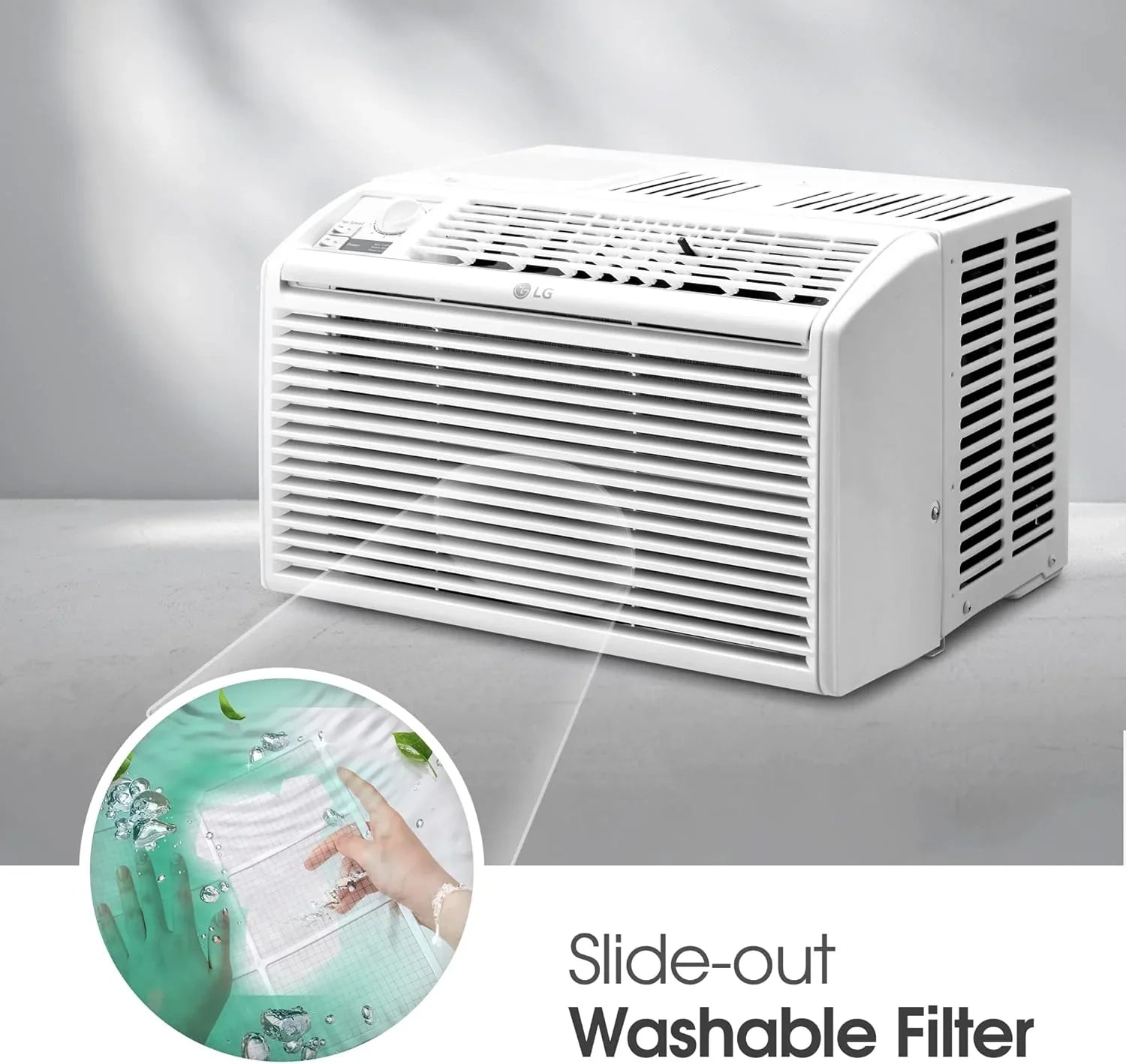 LG 5000 BTU Window Air Conditioners Easy Mechanical Control Ultra-Quiet Compact-size Cools Filter