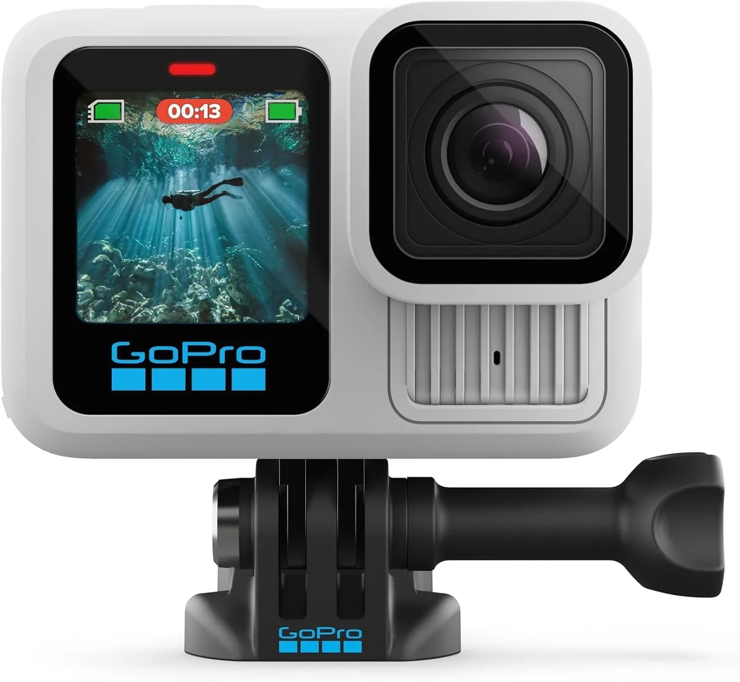Black Waterproof Action Camera with 5.3K60 Video 27MP Photo Compatability HB-Series Lenses