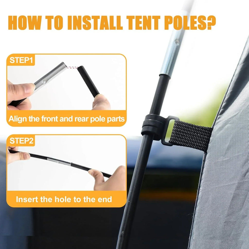 SUV Tent 5-9 Person Rectangle Car Tent for Family Waterproof Windproof for Car Camping Tents