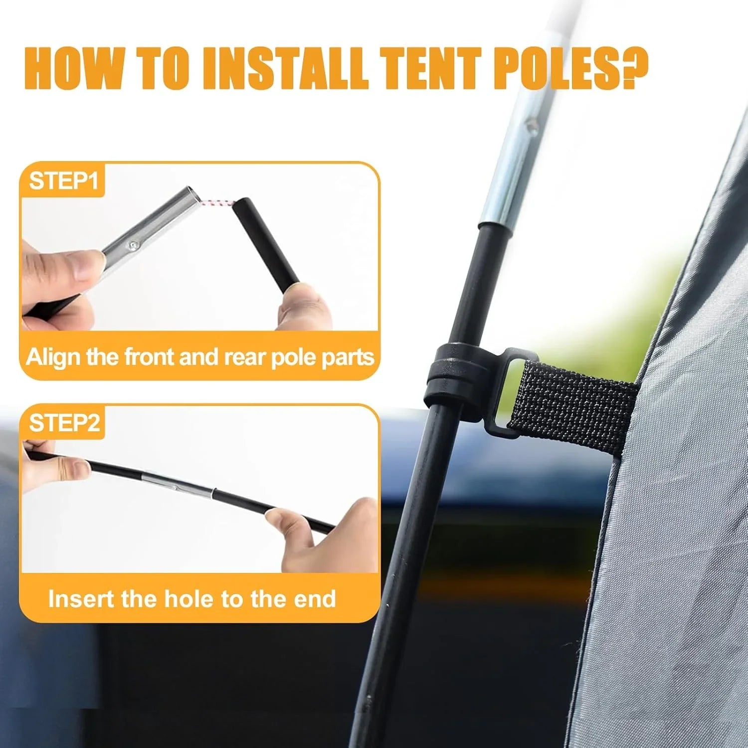 SUV Tent 5-9 Person Rectangle Car Tent for Family Waterproof Windproof for Car Camping Tents