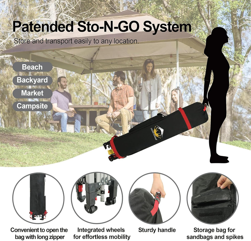 CROWN SHADES 13x13 Pop Up Gazebo Canopy Tent Gazebos on Clearance Outdoor Gazebo