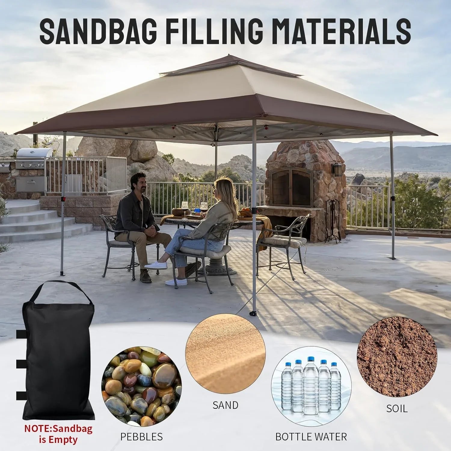 CROWN SHADES 13x13 Pop Up Gazebo Canopy Tent Gazebos on Clearance Outdoor Gazebo