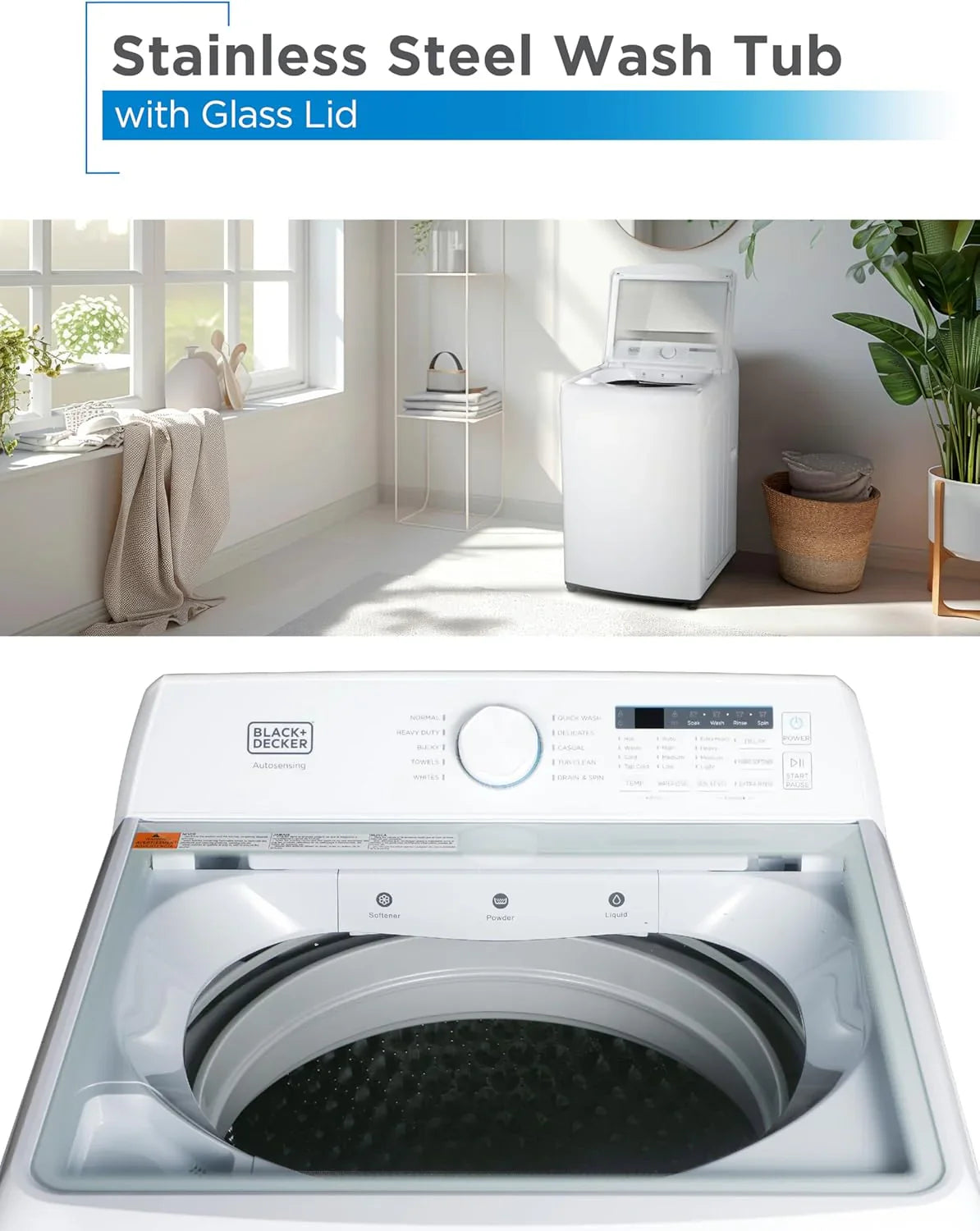 Portable Washer 6.6 lb. Capacity Washing Machine for Homes & Apartments 5 Wash Cycles