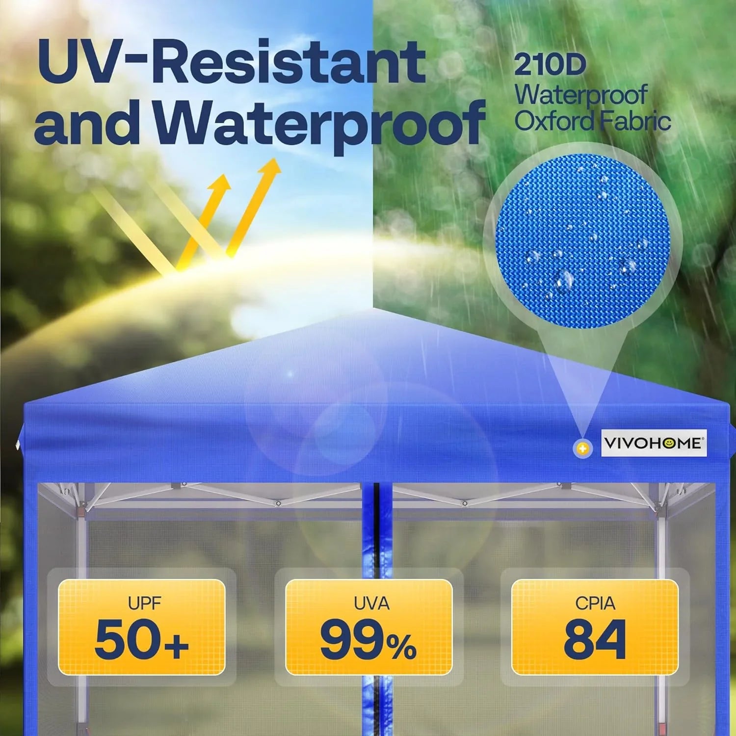 10x10ft Easy Pop-Up Canopy Outdoor Screen Tent with Mosquito Netting 2 Zipper Doors Roller Bag