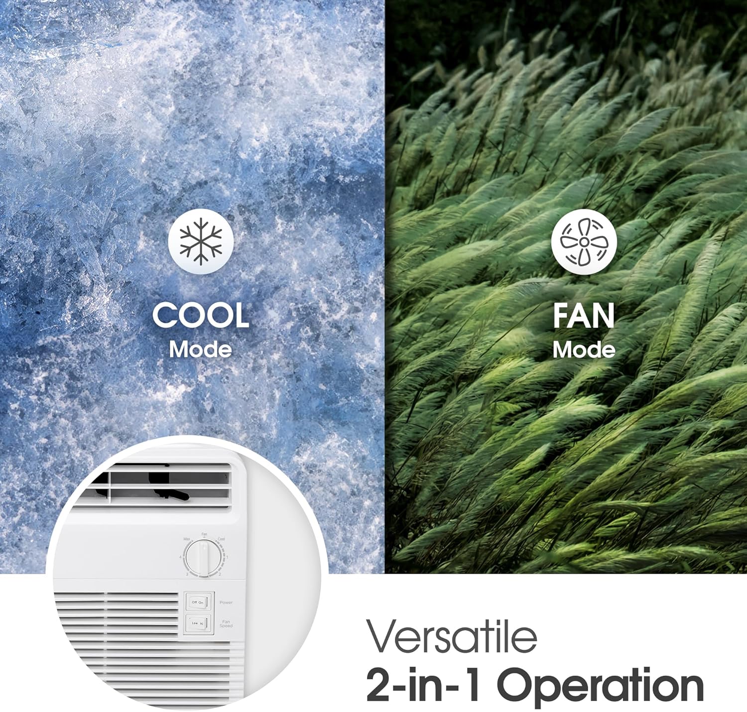 LG 5000 BTU Window Air Conditioners Easy Mechanical Control Ultra-Quiet Compact-size Cools Filter