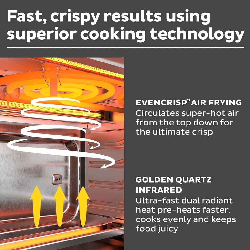 Instant Pot Omni Plus 19QT/18L Toaster Oven Air Fryer 10-in-1 Functions Fits 12" Pizza Crisp Broil