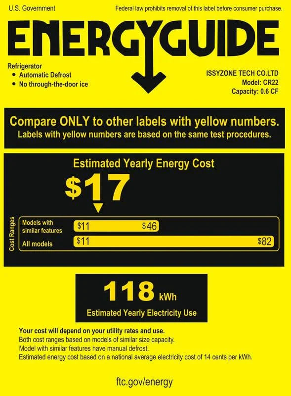 BougeRV 12 Volt Refrigerator 12V Car Fridge 23 Quart Portable Freezer Compressor Cooler
