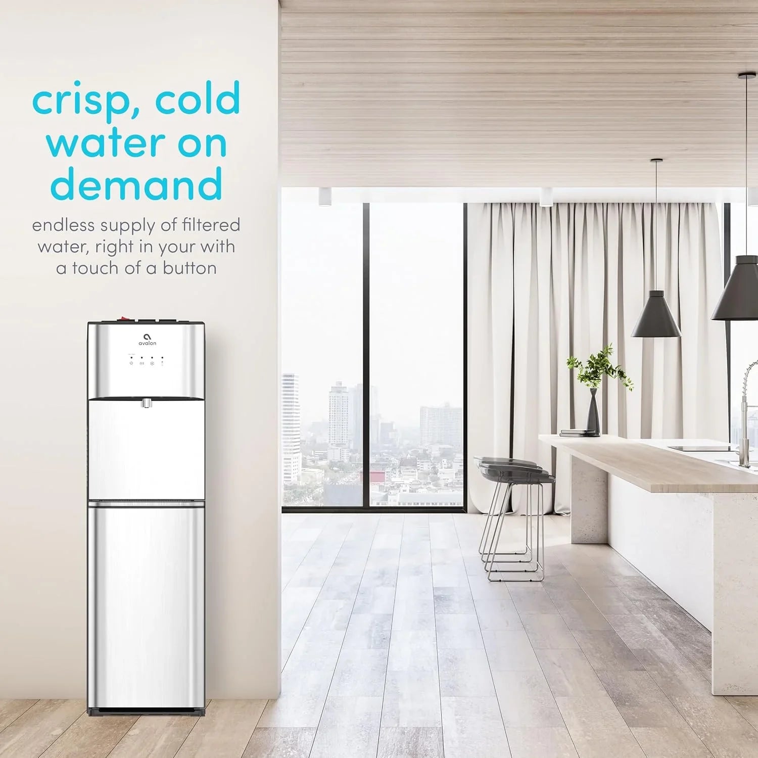 Avalon Bottom Loading Water Cooler Water Dispenser with BioGuard 3 Temperature Settings