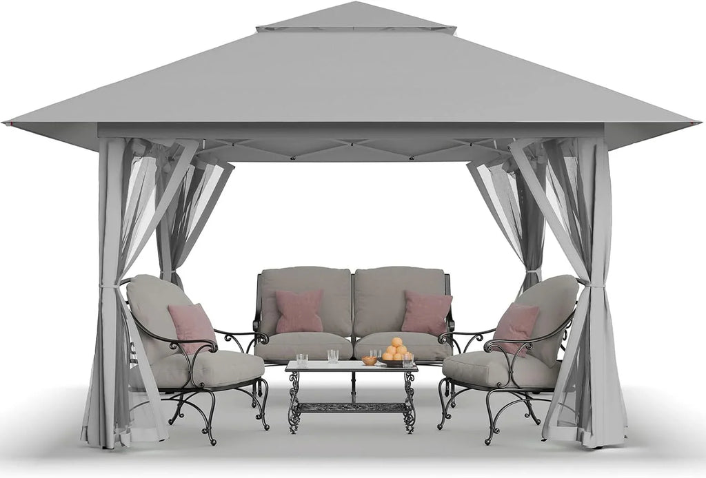 CROWN SHADES 13x13 Pop Up Gazebo Canopy Tent Gazebos on Clearance Outdoor Gazebo