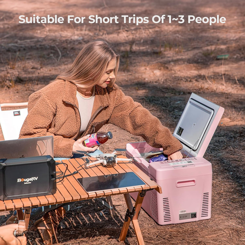 BougeRV 12 Volt Refrigerator 12V Car Fridge 23 Quart Portable Freezer Compressor Cooler