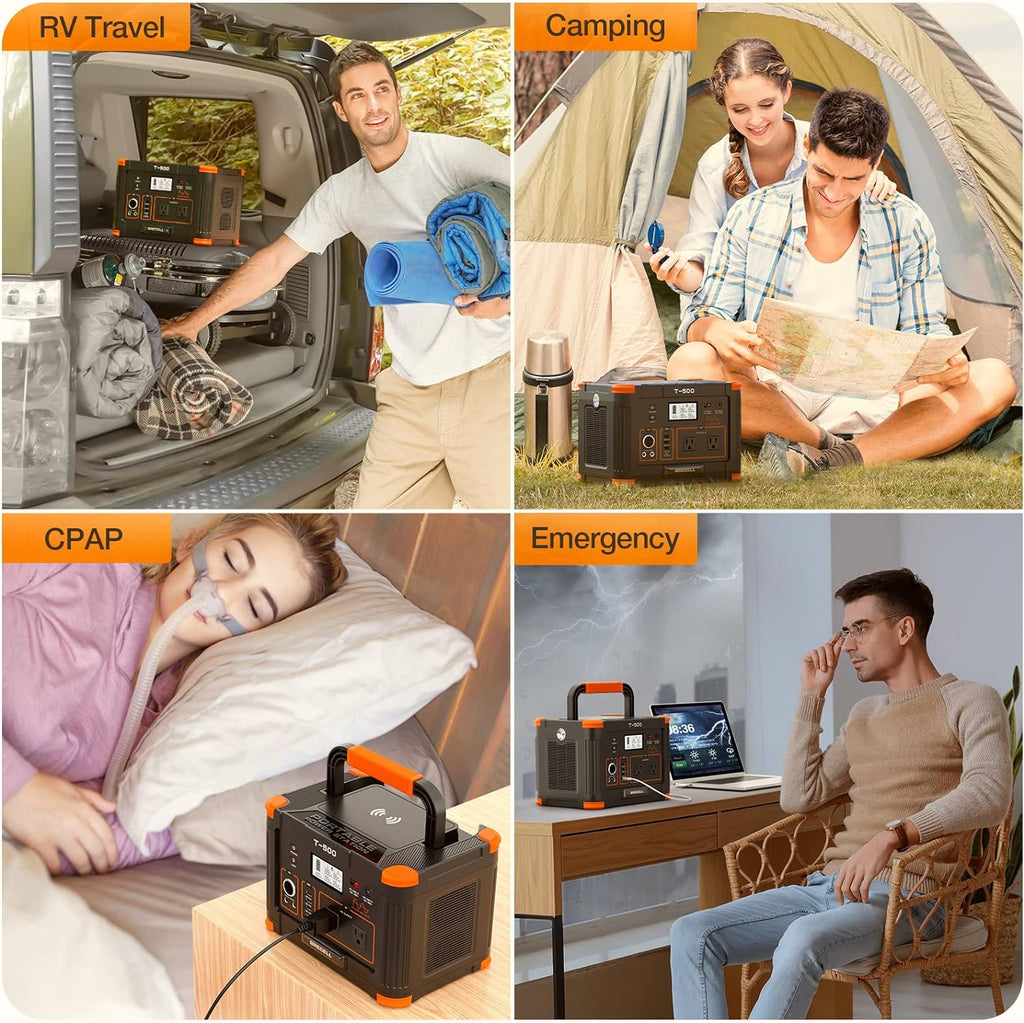 Portable Power Station 300W (Peak 600W) 230.88Wh Solar Generator 60W USB-C PD Output