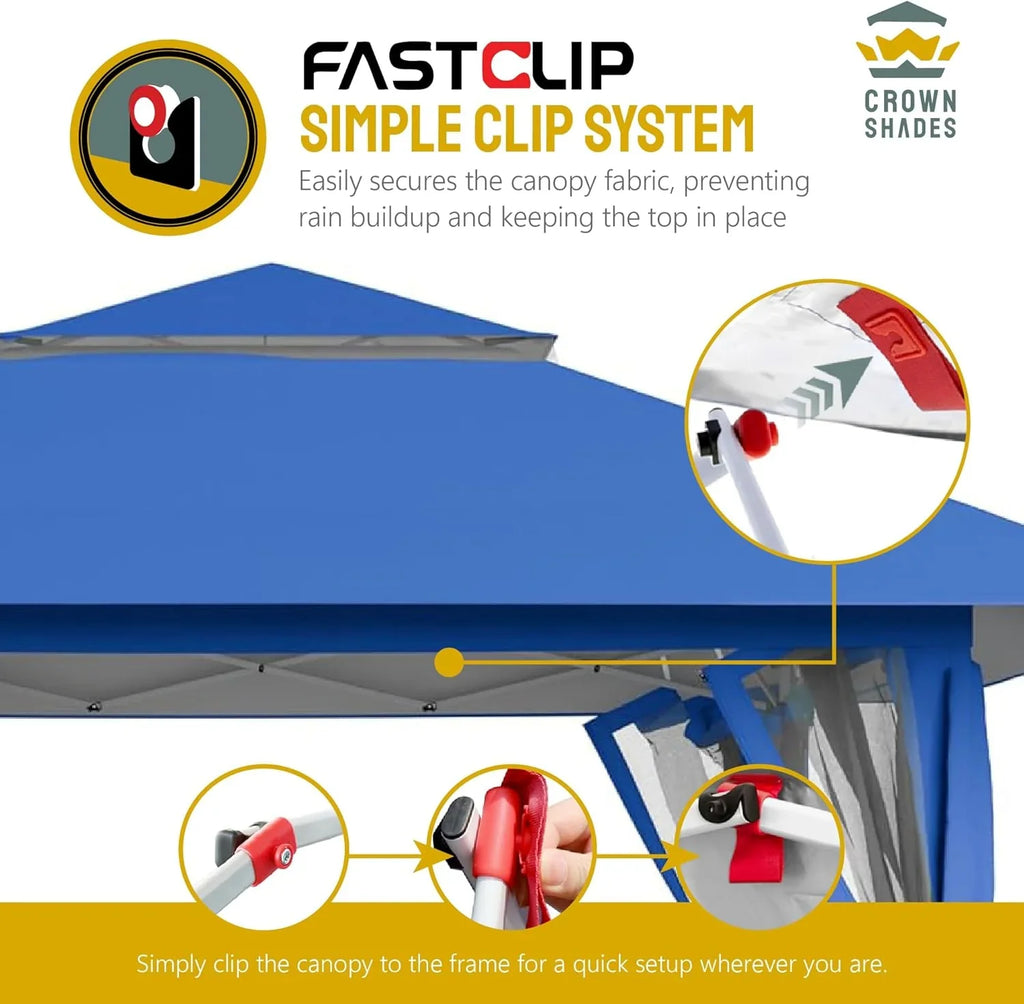 CROWN SHADES 13x13 Pop Up Gazebo Canopy Tent Gazebos on Clearance Outdoor Gazebo