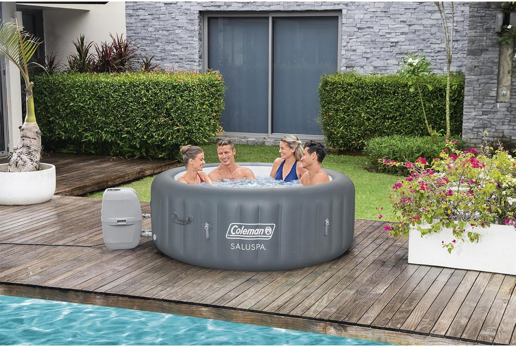 Bestway Palm Springs 4 to 6 Person EnergySense Smart AirJet Plus Inflatable Hot Tub Outdoor Spa